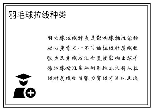 羽毛球拉线种类